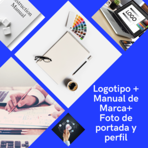 logotipo + manual de marca + portada + perfil